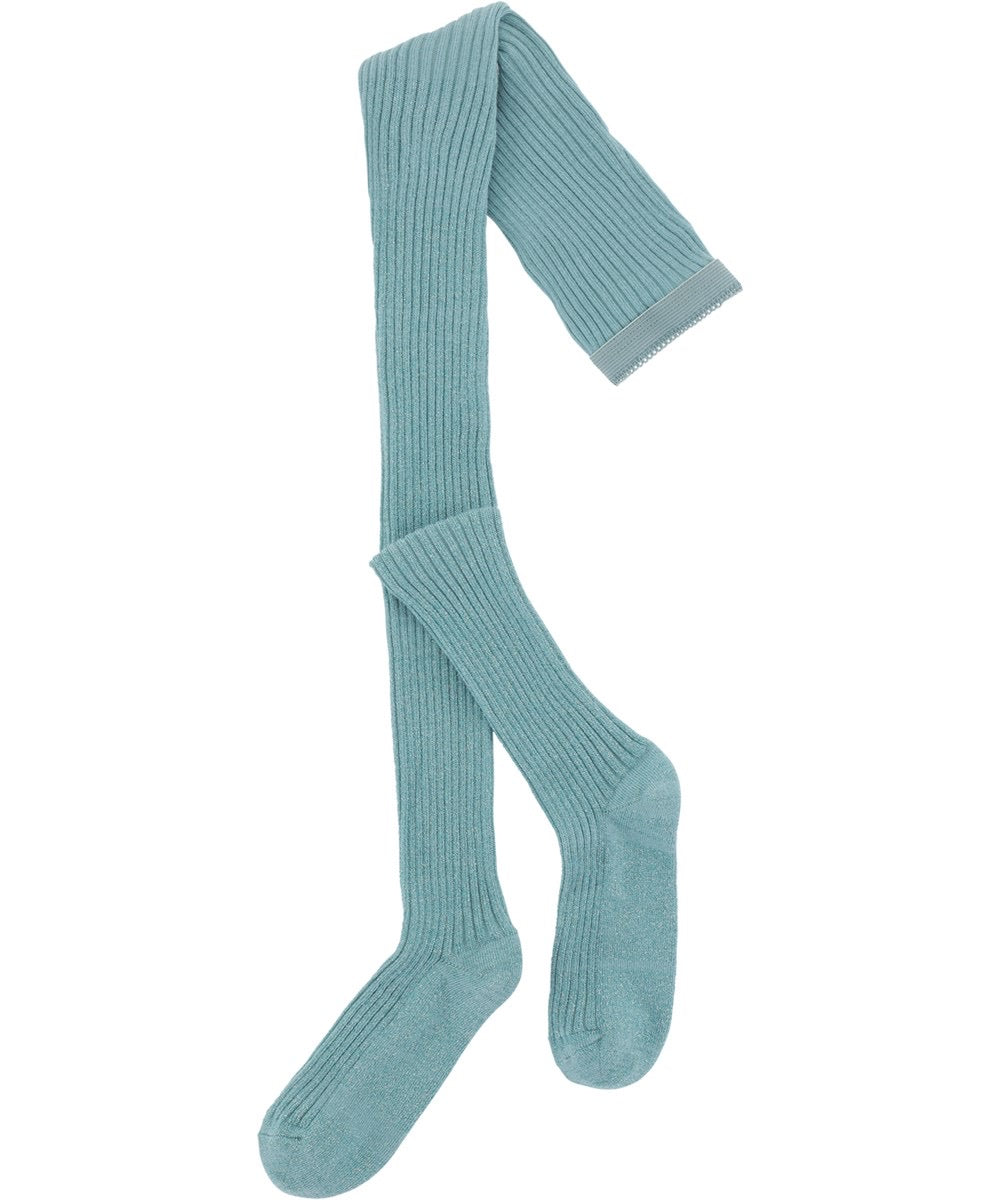 Molo, Glitter Rib Tights, gerippte Strumpfhosen mit Glitzerfaden, Calm